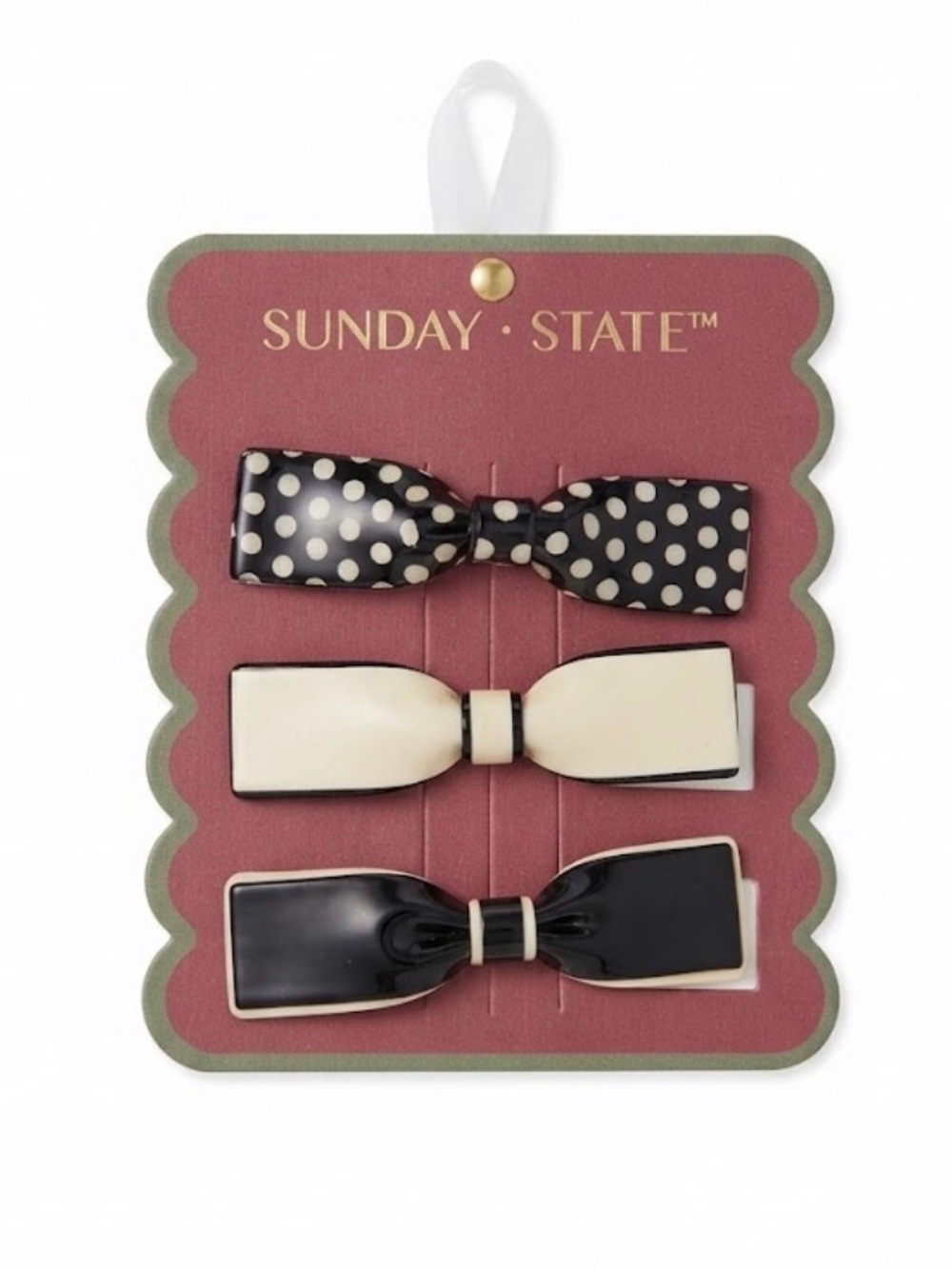 NWT ⚜️🖤⚜️ Sunday State Hair Bow Clips